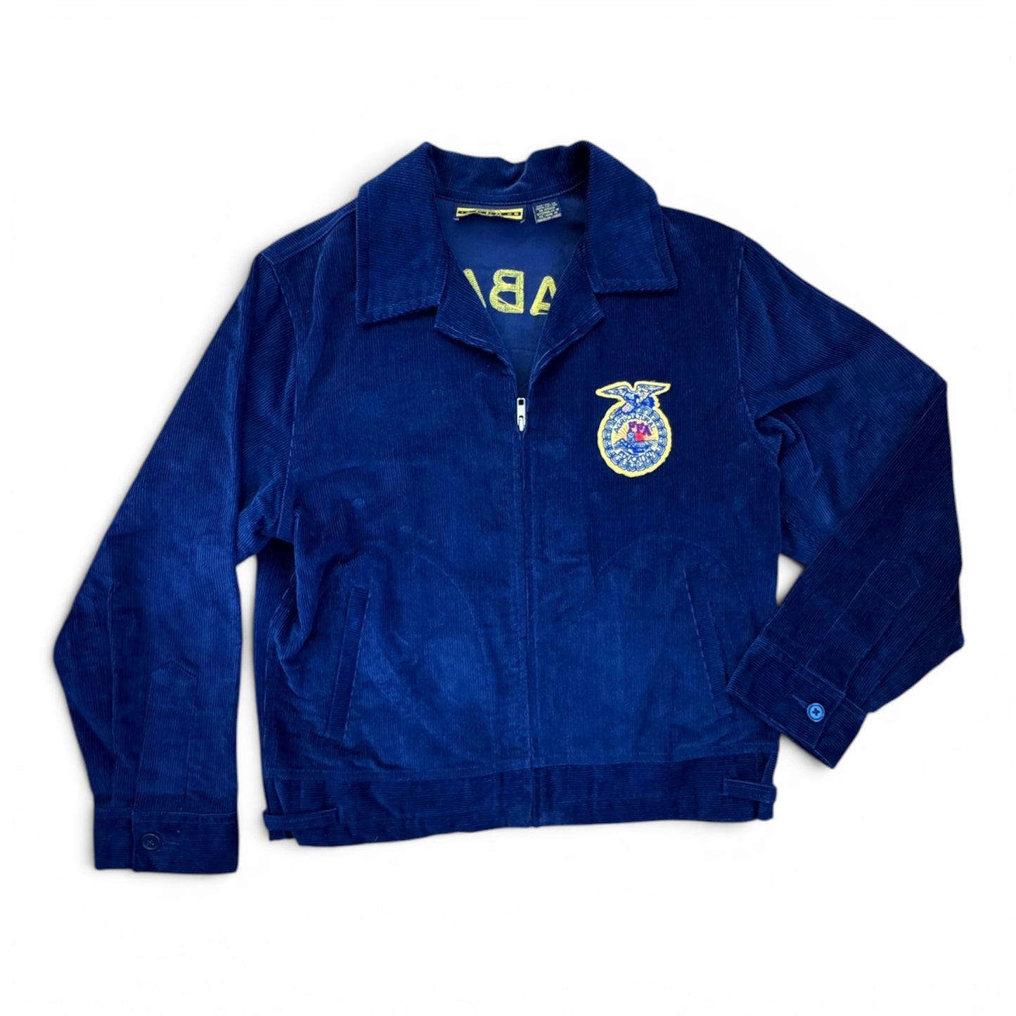 FFA Future Farmers of America Blue Corduroy Jacket Alabama Ohatchee Chapter