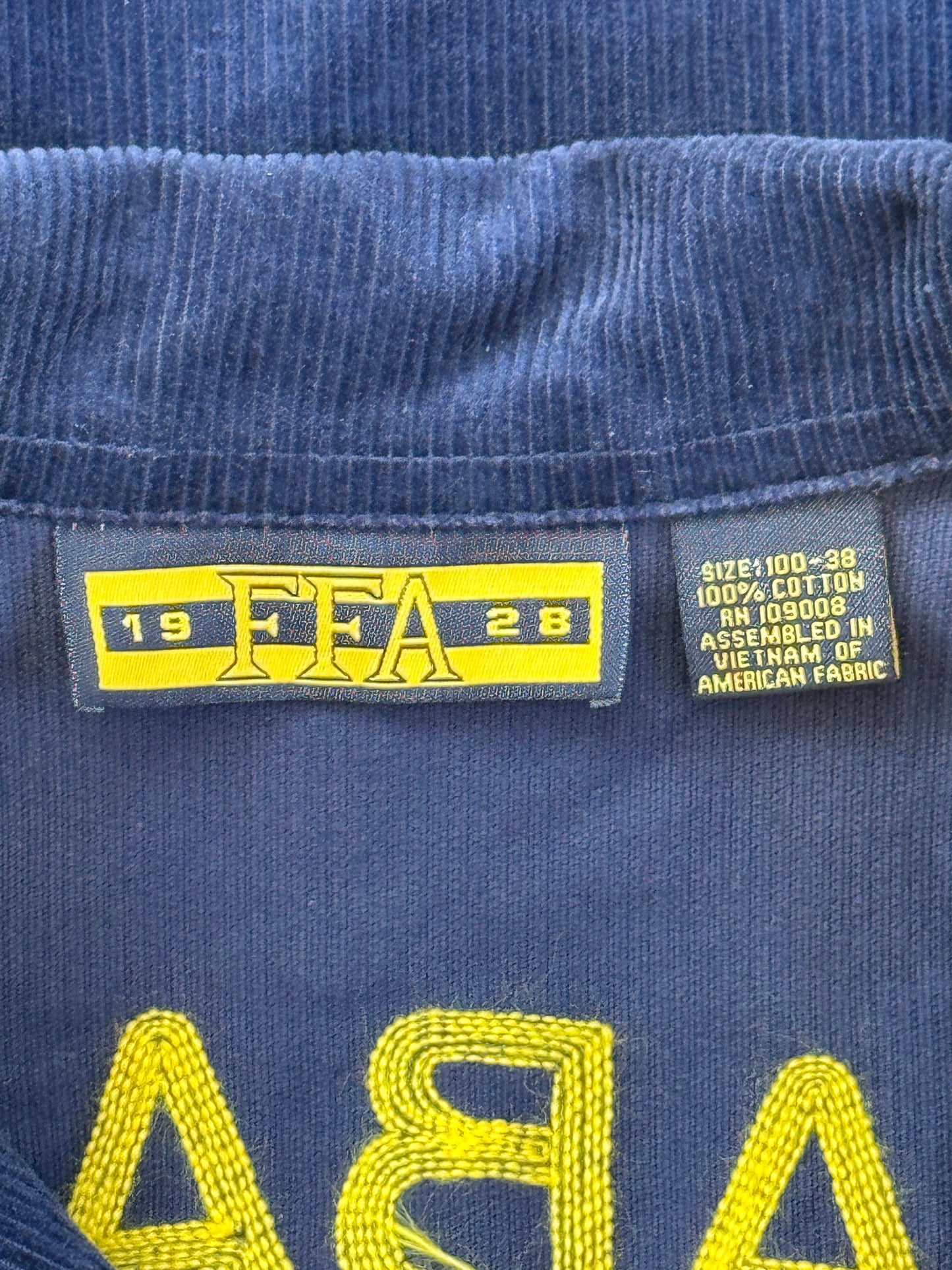 FFA Future Farmers of America Blue Corduroy Jacket Alabama Ohatchee Chapter