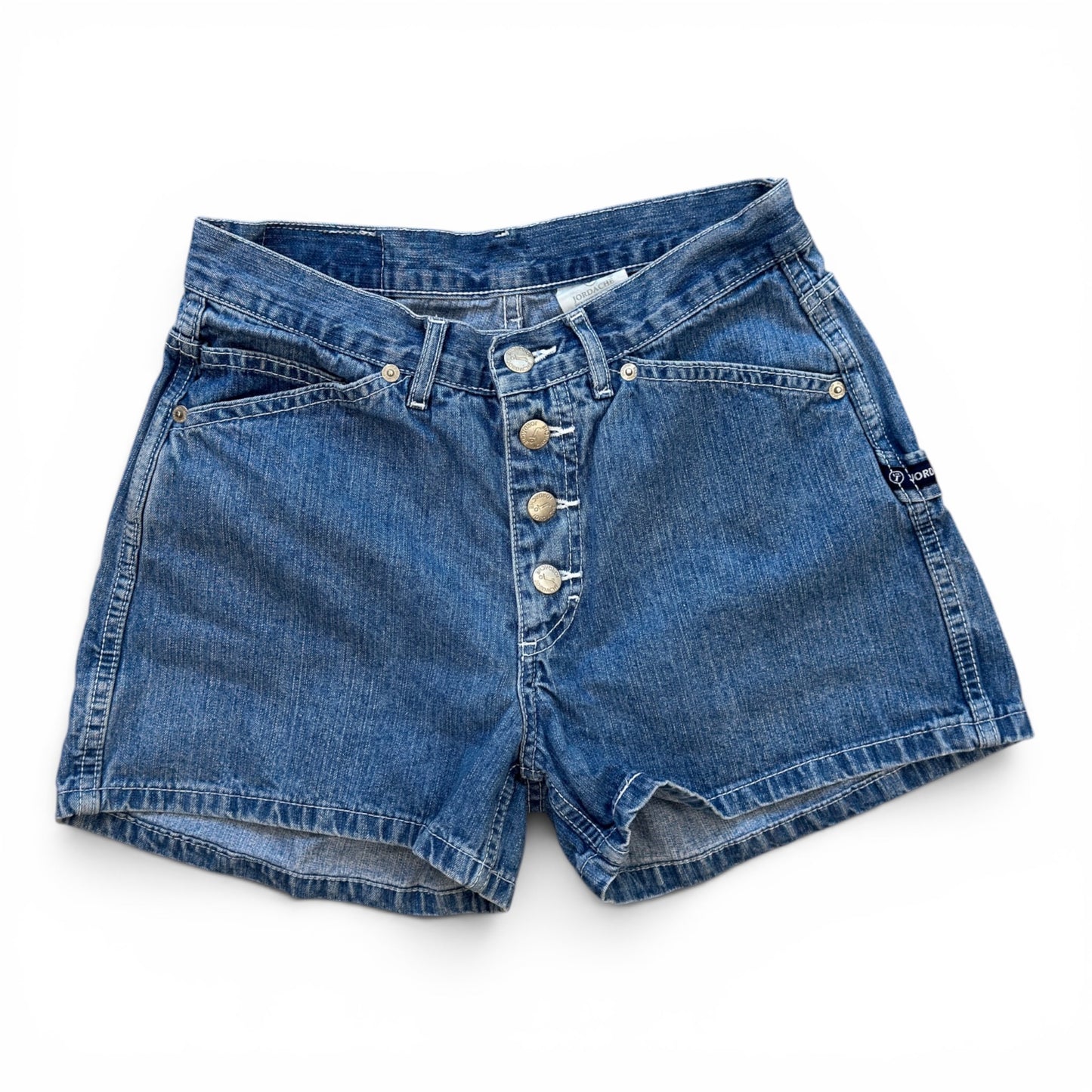 90s Jordache Button-Fly Carpenter Denim Shorts Light Wash