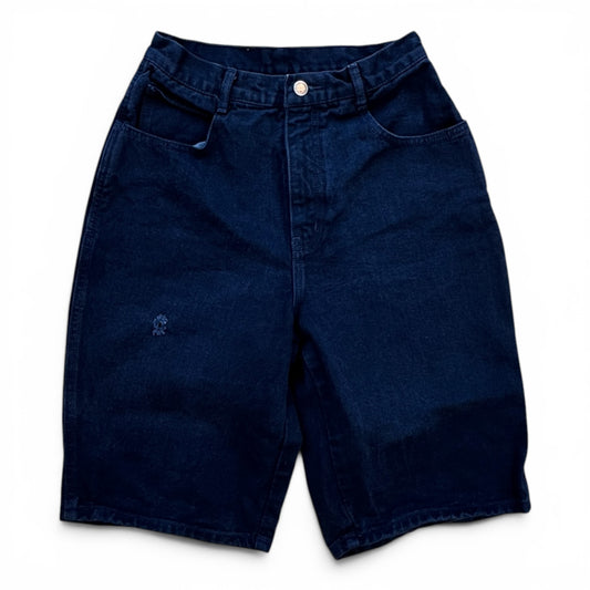 90s Authentic 1939 High-Waist Longline Denim Shorts Blue