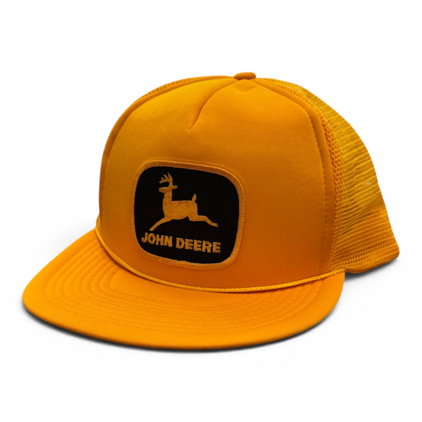 Deadstock 80s John Deere Yellow Trucker Snapback Hat