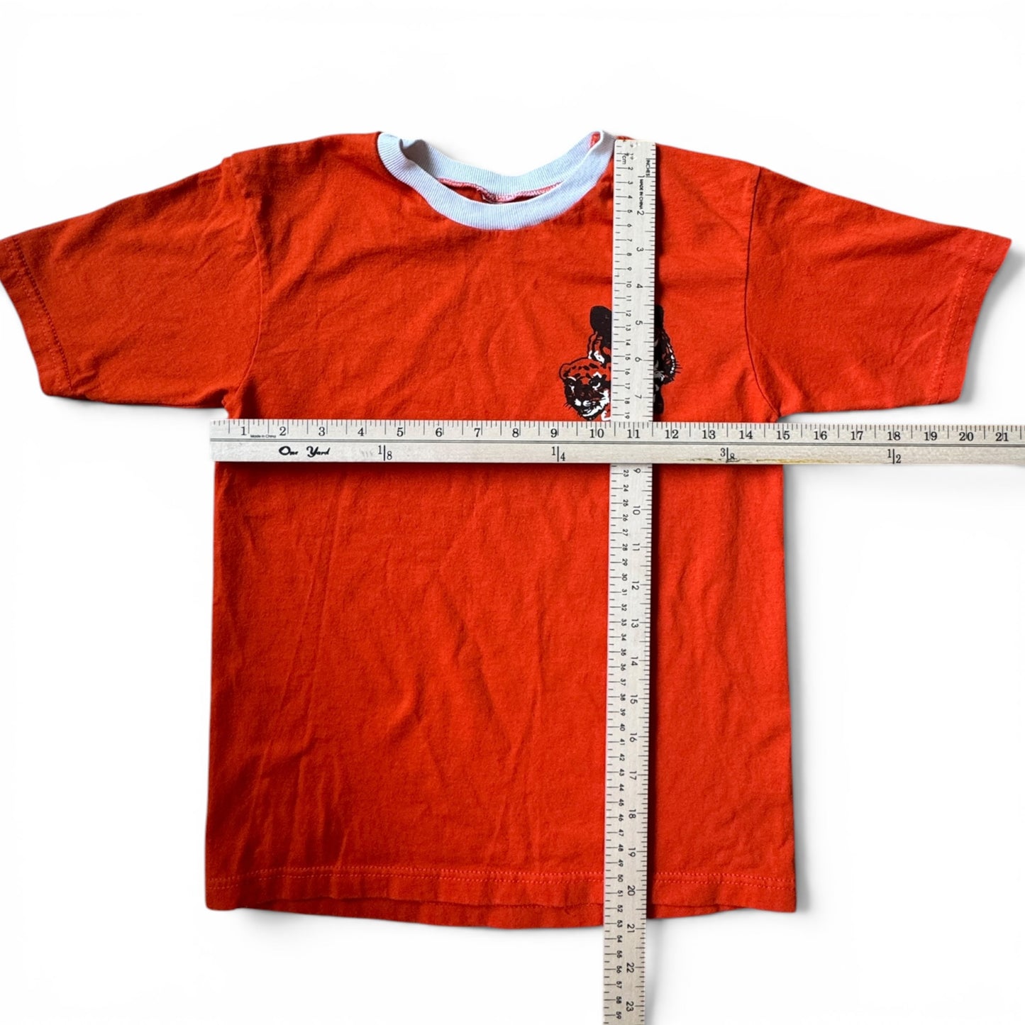 70s-80s Style Tiger Cub Graphic Ringer Tee