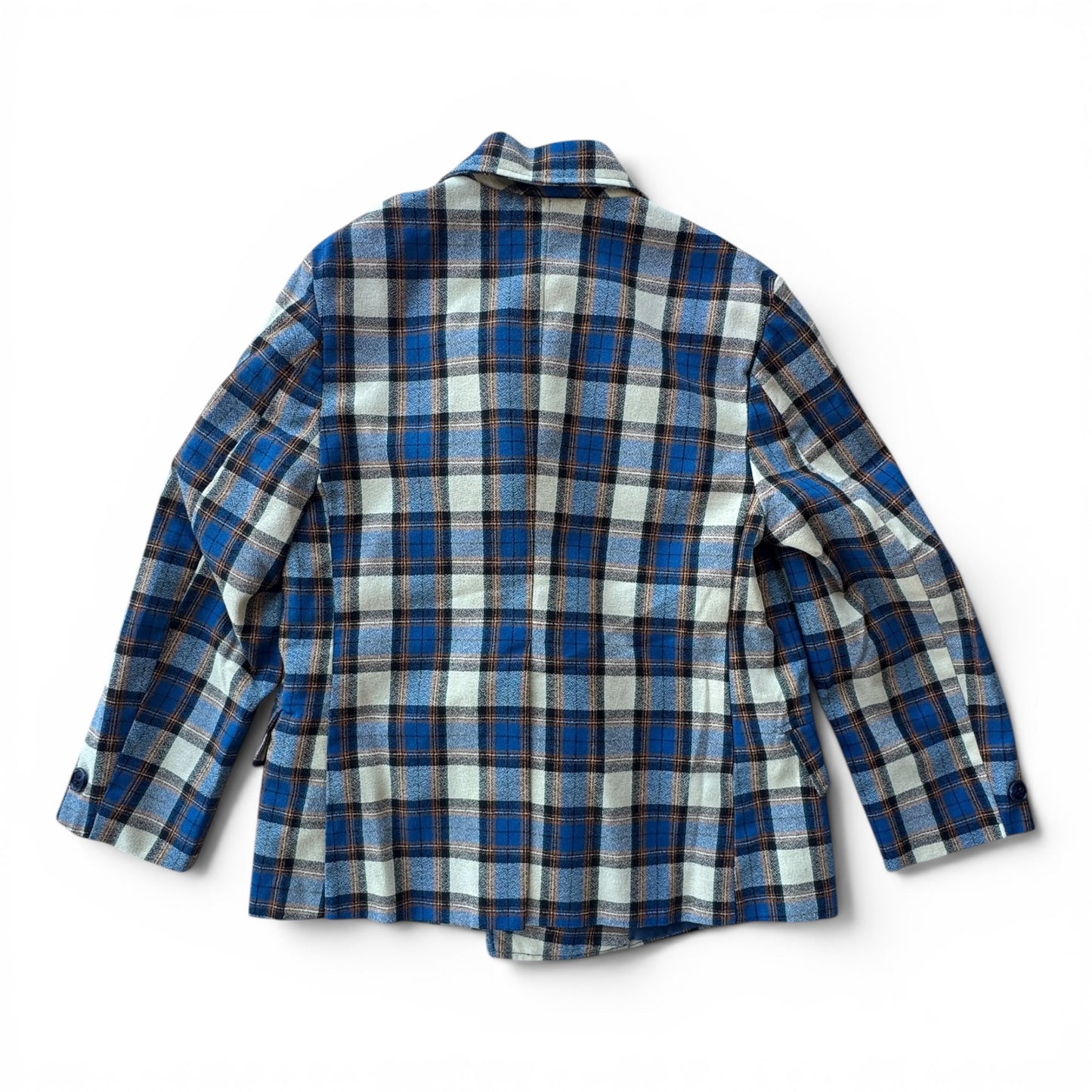 70s Dixie Lad Plaid Double Breasted Kids Blazer