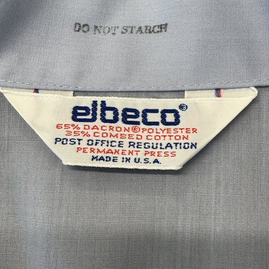 Elbeco USPS Postal Uniform Shirt Eagle Patch Light Blue